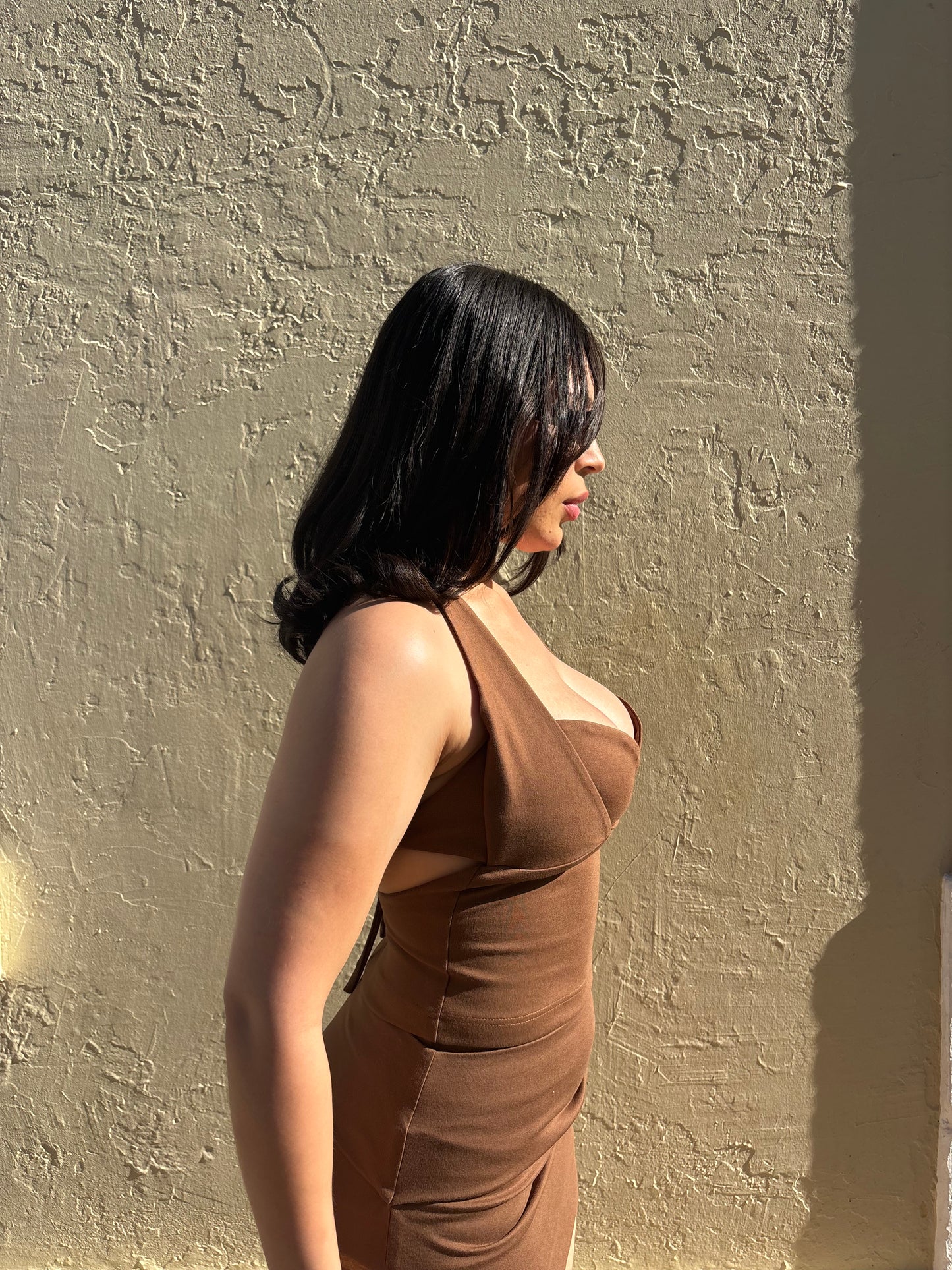 Halter Tie Top | Brown