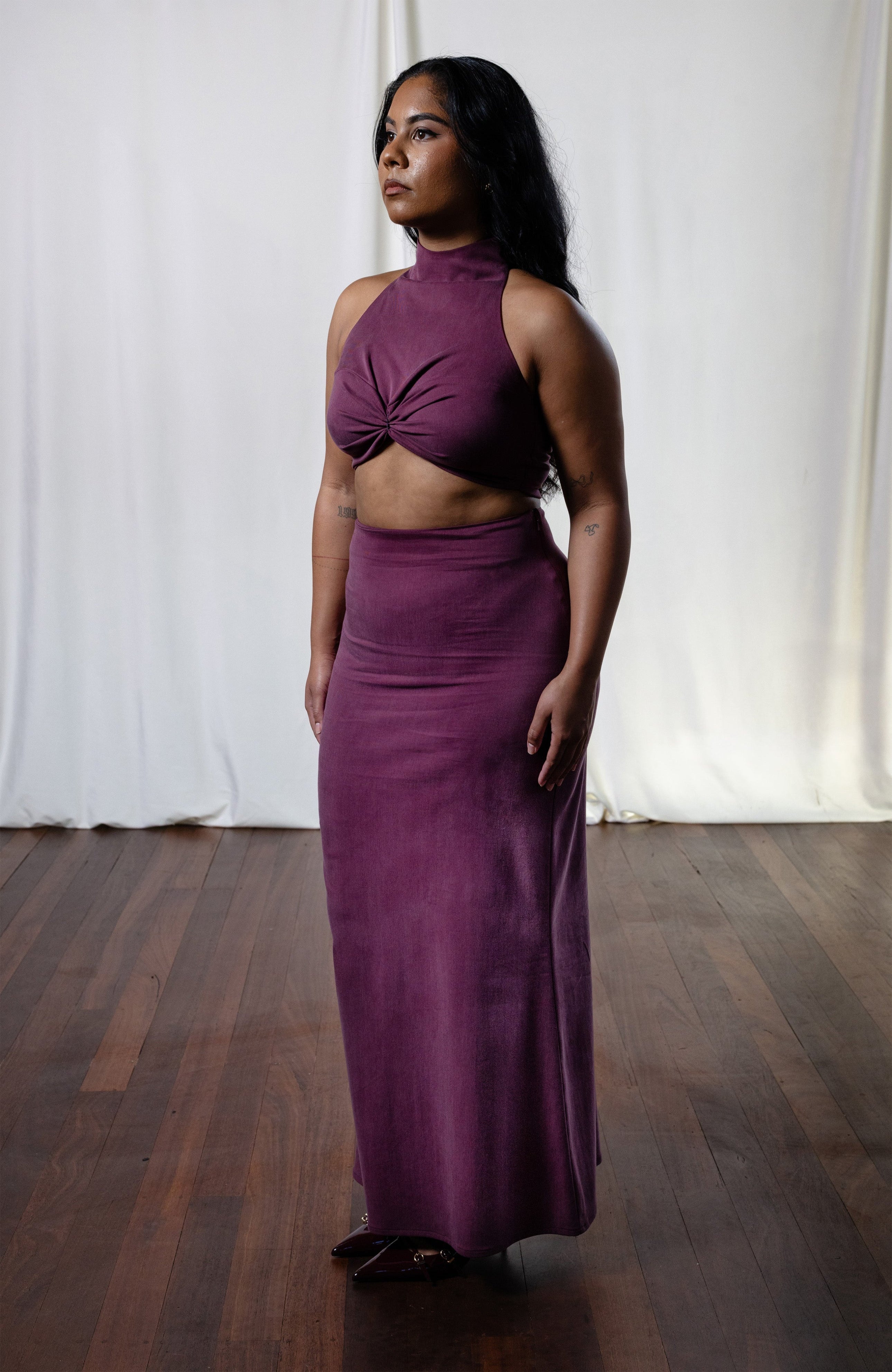 Tiffany Skirt in Maroon