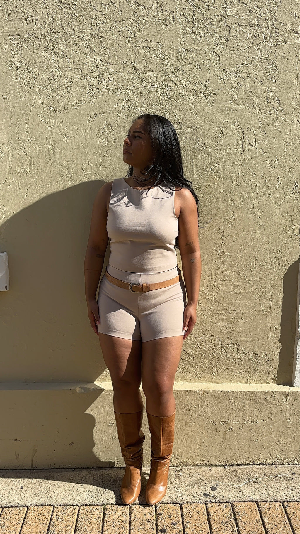 Mini Shorts in Cream