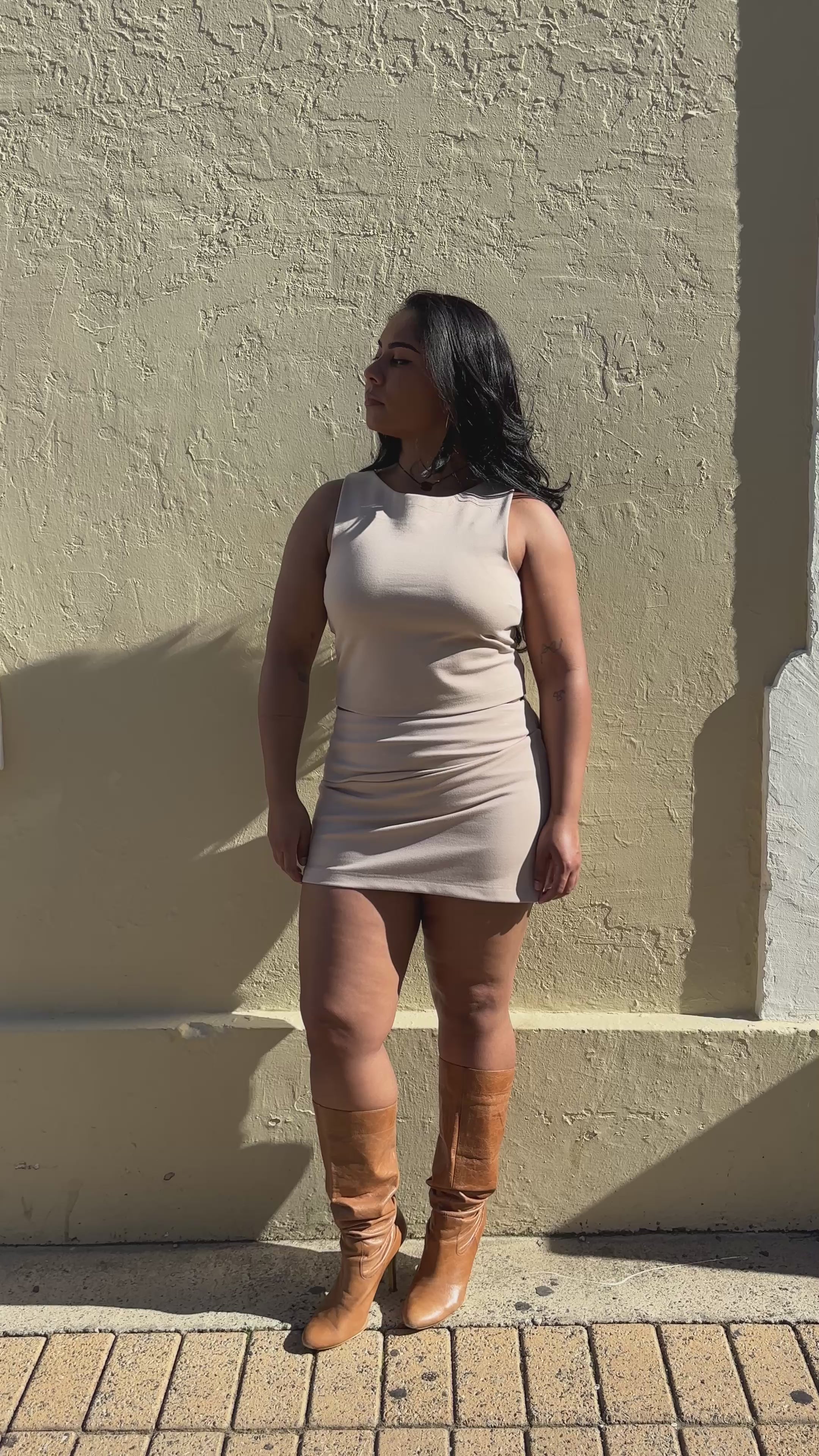 Square Neck Top in Cream